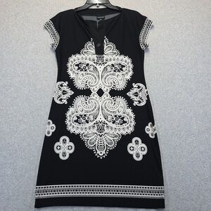 Voir Voir Black and White Patterned Dress